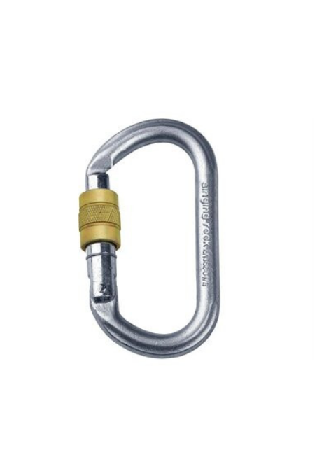 Mousquetons connecteurs noir ovale screw lock 